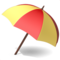 Umbrella on Ground emoji on Apple